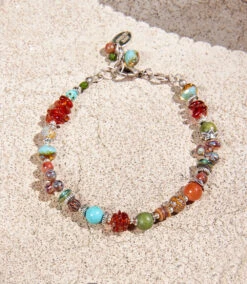 Beaded Turquoise And Jasper Bracelet