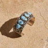 Turquoise Stone Cuff Bracelet 2 Turquoise Stone Cuff Bracelet -Karen Kane 07 12 22 KK Location 14911