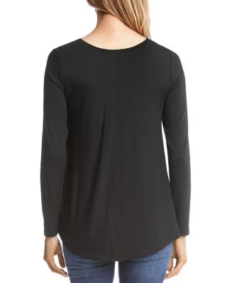 Long-Sleeve High/Low Tee - Karen Kane Long-Sleeve High/Low Tee - Karen Kane -Karen Kane