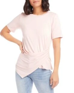 Petite Side Draped Top - Karen Kane