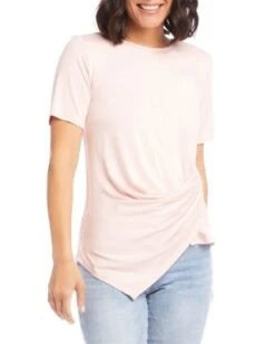 Petite Side Draped Top - Karen Kane -Karen Kane 12231352 fpx
