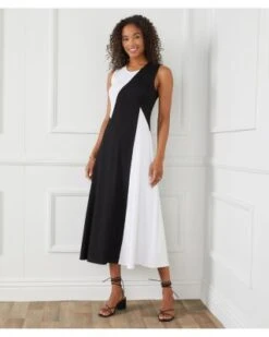 Petite Sleeveless Colorblock Dress - Karen Kane -Karen Kane 12637019 fpx