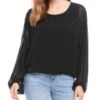 Lantern Sleeve Top - Karen Kane -Karen Kane 12672087 fpx