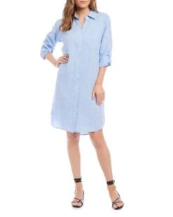 Linen Shirtdress - Karen Kane -Karen Kane 12674684 fpx
