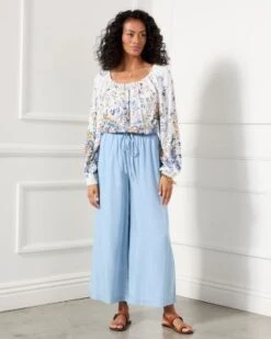 Petite Floral Blouson Sleeve Top - Karen Kane -Karen Kane 12674770 fpx