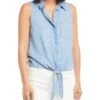 Chambray Tie Front Shirt - Karen Kane 1 Chambray Tie Front Shirt - Karen Kane -Karen Kane 12844919 fpx