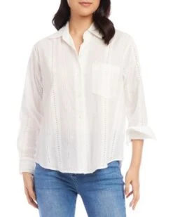 Eyelet Shirt - Karen Kane