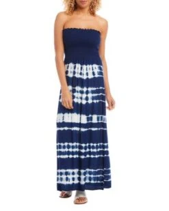 Smocked Strapless Maxi Dress - Karen Kane