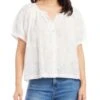 Eyelet Cotton Peasant Top - Karen Kane