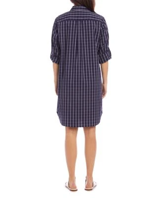 Check Shirt Dress - Karen Kane Check Shirt Dress - Karen Kane -Karen Kane