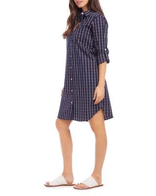 Check Shirt Dress - Karen Kane Check Shirt Dress - Karen Kane -Karen Kane