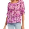 Floral Print Square Neck Top - Karen Kane -Karen Kane 12916847 fpx