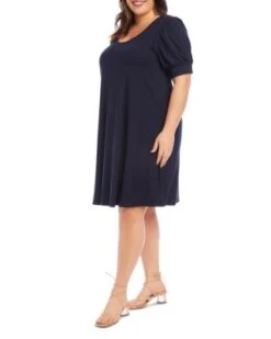Erin A Line Dress - Karen Kane Plus -Karen Kane 12916860 fpx