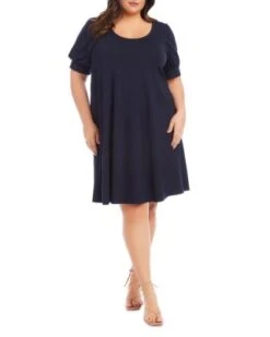 Erin A Line Dress - Karen Kane Plus -Karen Kane 12916861 fpx