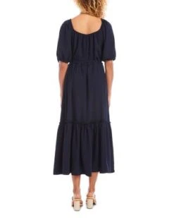 Puff Sleeve Midi Dress - Karen Kane -Karen Kane 12916923 fpx