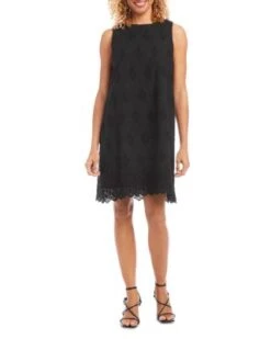 Eyelet Shift Dress - Karen Kane