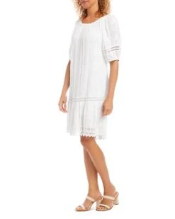 Short Sleeve Embroidered Dress - Karen Kane -Karen Kane 12917061 fpx