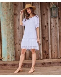 Short Sleeve Embroidered Dress - Karen Kane -Karen Kane 12917064 fpx