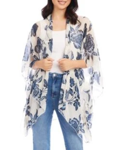 Open Front Kimono - Karen Kane