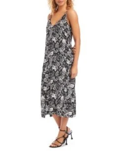 Side Slit Midi Dress - Karen Kane -Karen Kane 12934257 fpx