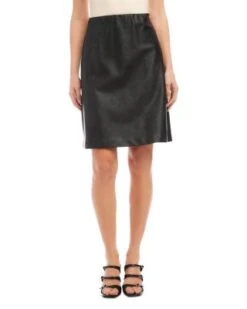 Faux Leather Skirt - Karen Kane