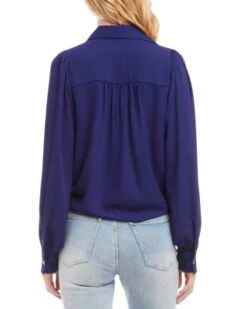 Tie Front Blouse - Karen Kane -Karen Kane 13007890 fpx