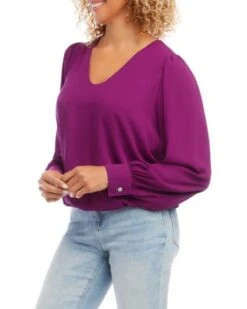 Puff Sleeve Top - Karen Kane -Karen Kane 13008010 fpx