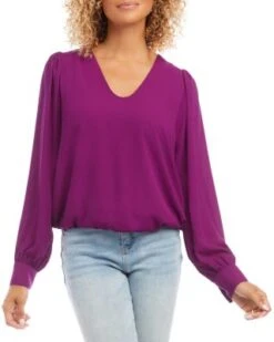 Puff Sleeve Top - Karen Kane -Karen Kane 13008012 fpx