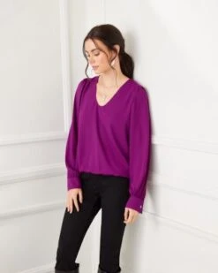 Puff Sleeve Top - Karen Kane -Karen Kane 13008016 fpx