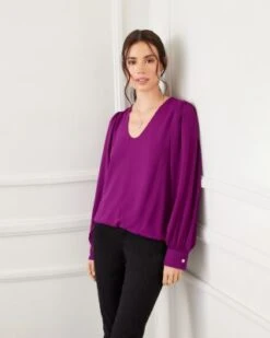 Puff Sleeve Top - Karen Kane -Karen Kane 13008018 fpx