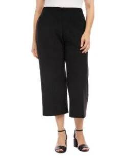 Cropped Wide Leg Pants - Karen Kane Plus