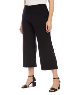 Cropped Wide Leg Pants - Karen Kane Plus -Karen Kane 13008669 fpx