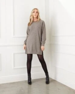 Side Zipper Sweater Dress - Karen Kane -Karen Kane 13008716 fpx