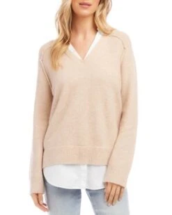Petites Layered Sweater - Karen Kane