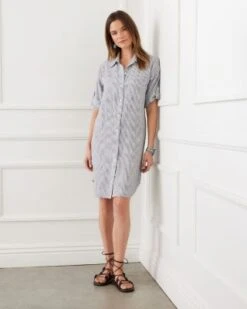 Linen Shirt Dress - Karen Kane -Karen Kane 13009113 fpx