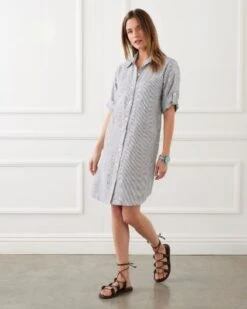 Linen Shirt Dress - Karen Kane -Karen Kane 13009114 fpx