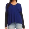 Color Blocked V Neck Top - Karen Kane -Karen Kane 13100426 fpx