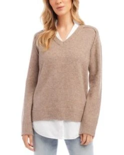 Layered Sweater - Karen Kane -Karen Kane 13100428 fpx