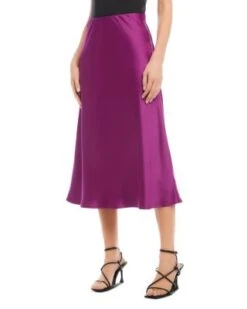 Satin Midi Skirt - Karen Kane -Karen Kane 13100498 fpx