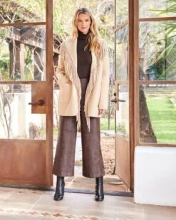 Belted Fringe Jacket - Karen Kane -Karen Kane 13117204 fpx