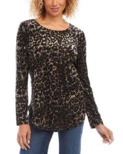 Velvet Burnout Top - Karen Kane -Karen Kane 13117239 fpx