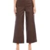 Faux Leather Cropped Wide Leg Pants - Karen Kane -Karen Kane 13117318 fpx