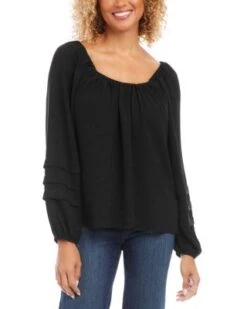 Pleated Sleeve Top - Karen Kane -Karen Kane 13117351 fpx