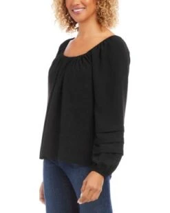 Pleated Sleeve Top - Karen Kane -Karen Kane 13117352 fpx