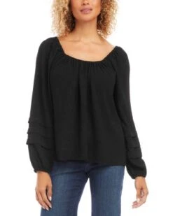 Pleated Sleeve Top - Karen Kane -Karen Kane 13117353 fpx