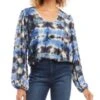 Petites Tie Dye Blouson Sleeve Top - Karen Kane -Karen Kane 13117390 fpx
