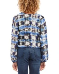 Petites Tie Dye Blouson Sleeve Top - Karen Kane -Karen Kane 13117391 fpx