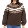 Jacquard Crewneck Sweater - Karen Kane -Karen Kane 13117406 fpx