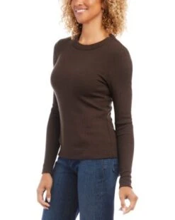 Ribbed Long Sleeve Tee - Karen Kane -Karen Kane 13117469 fpx