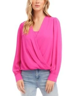 Drape Front Top - Karen Kane -Karen Kane 13142892 fpx